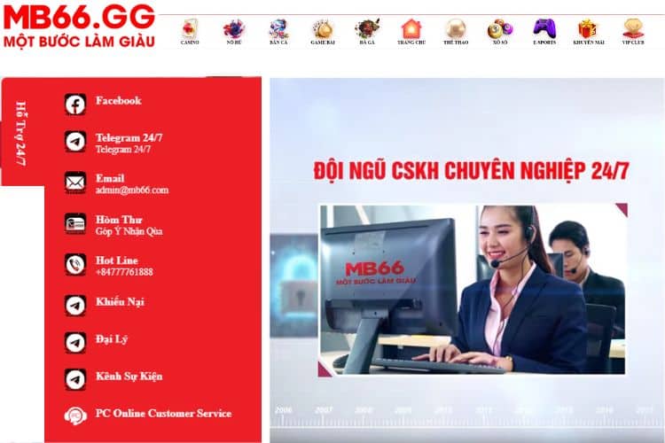 Giới thiệu kênh liên hệ MB66